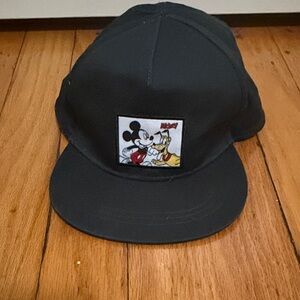 Black Disney Cap with Mickey and Pluto Patch